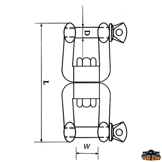 Girella grillo - grillo diametro filo 8mm acciaio inox 316